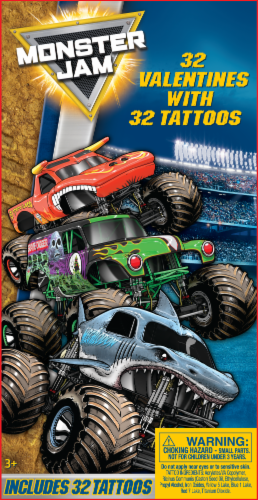 Paper Magic Monster Jam Valentines with Tattoos Perspective: front