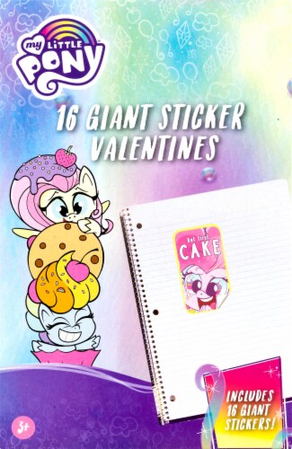 Paper Magic My Little Pony Giant Sticker Valentines Perspective: front