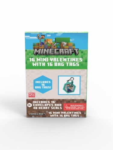 Paper Magic Valentine's Day Minecraft Bag Tags Perspective: front