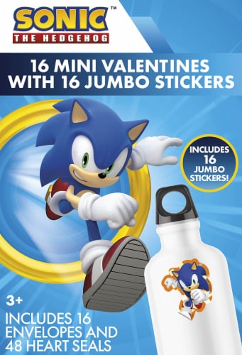 Sonic Die Cut Valentine's Jumbo Stickers Perspective: front
