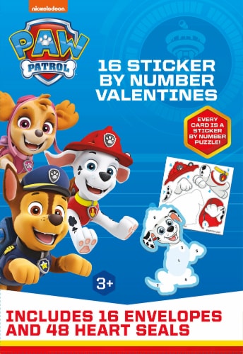 Nickelodeon Paw Patrol Valentine's Stickers Perspective: front