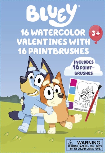 Bluey Valentine's Watercolor Perspective: front