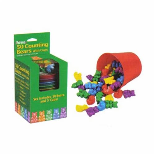 Eureka Eu-864040 Counting Bear Cups 50Ct Bears 5 Cup S Perspective: front