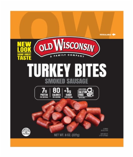 Old Wisconsin® Naturally Slow Smoked Turkey Sausage Bites Perspective: front