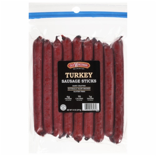Old Wisconsin Turkey Sausage Snack Sticks Perspective: front