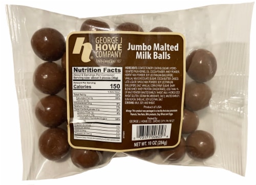 Howe Jumbo Chocolate Malt Balls Perspective: front