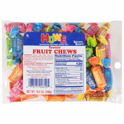 Howe Tootsie® Fruit Chews Perspective: front