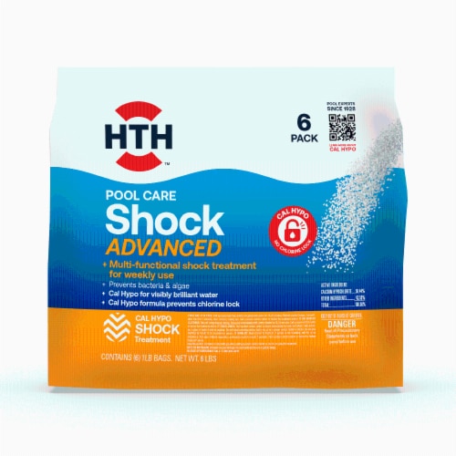 HTH™ Pool Care Shock Advanced for Swimming Pools Pack Perspective: front