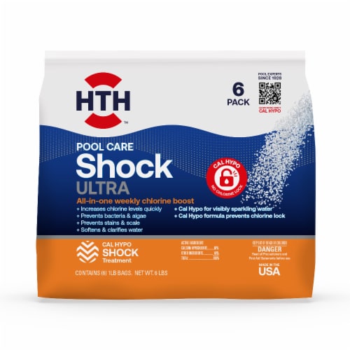 HTH Pool Care Shock Ultra for Swimming Pools - 6 pk Perspective: front