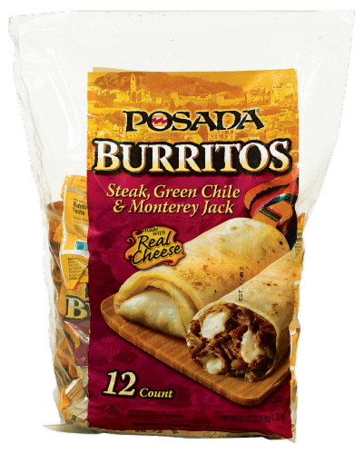 Posada Chimichangas, Shredded Steak & Cheese, Frozen Foods