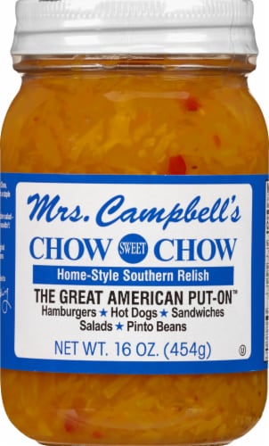 Mrs Campbells Sweet Chow Chow Relish 16 oz Perspective: front