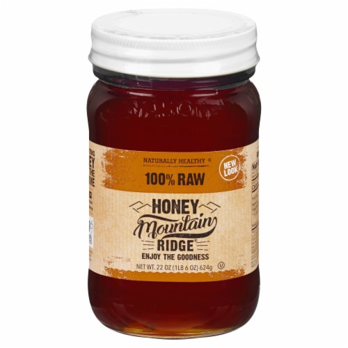 Naturally Healthy® Mountain Ridge® 100% Raw Honey Perspective: front