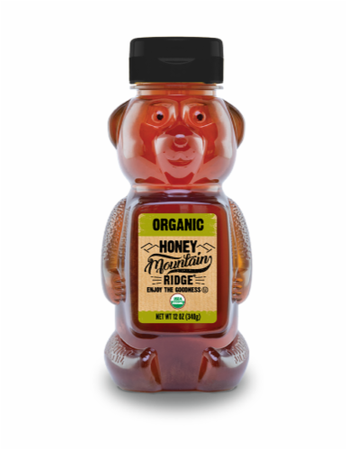 Mountain Ridge Organic Honeybear, Kosher, 12 OZ Perspective: front