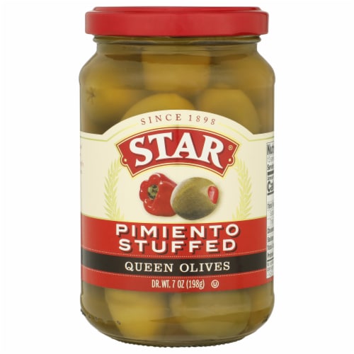 STAR Pimento Stuffed Queen Olives Perspective: front