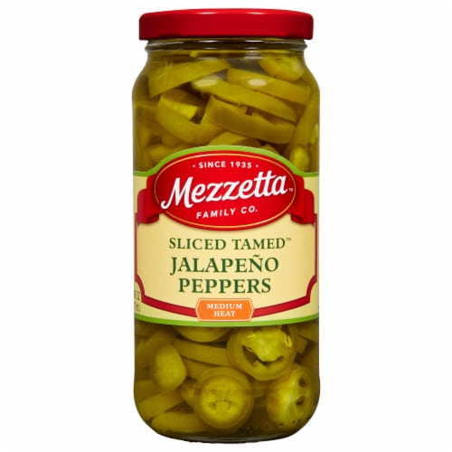 Mezzetta™ Deli Sliced Tamed™ Medium Heat Jalapeno Peppers Perspective: front