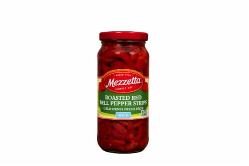 Mezzetta Deli-Sliced Roasted Bell Pepper Strips Perspective: front
