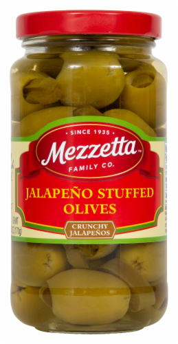 Mezzetta Jalapeno Stuffed Olives Perspective: front