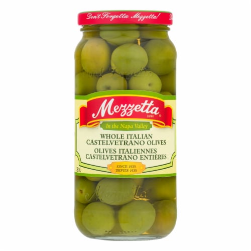 Mezzetta Italian Castelvetrano Whole Green Olives Perspective: front
