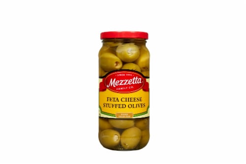 Mezzetta™ Greek-Style Feta Cheese Stuffed Olives Perspective: front
