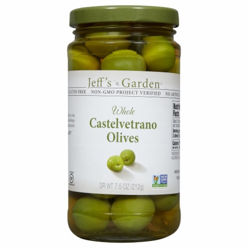 Jeff's Naturals Whole Castelvetrano Olives Perspective: front