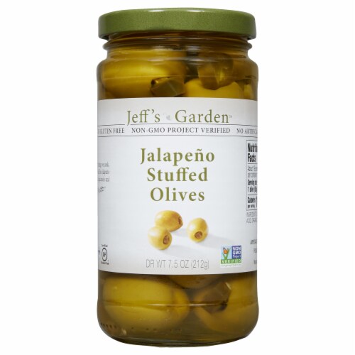Jeff's Naturals Jalapeno Suffed Olives Perspective: front