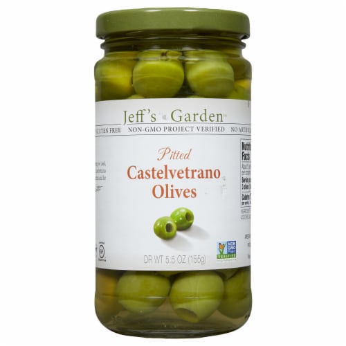Jeff's Naturals Pitted Castelvetrano Olives Perspective: front
