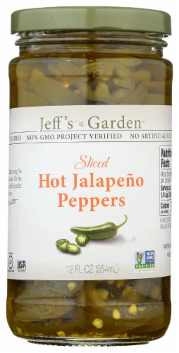 Jeff's Garden™ Sliced Hot Jalapeno Peppers Perspective: front