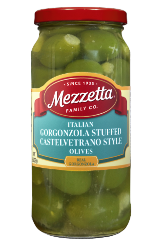 Mezzetta® Italian Gorgonzola Stuffed Castelvetrano Style Olives Perspective: front