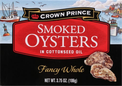 Crown Prince Fancy Whole Smoked Oysters Perspective: front