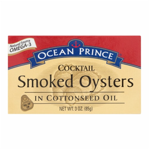 Ocean Prince Cocktail Smoked Oysters Perspective: front