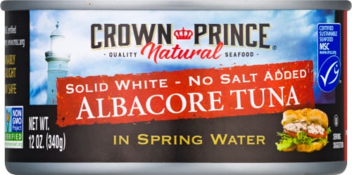 Crown Prince No Salt Added Natural Solid White Albacore Tuna Perspective: front