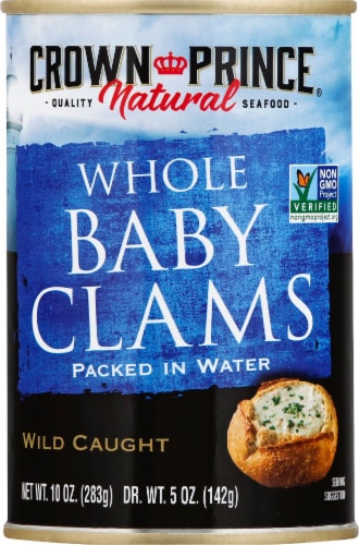 Crown Prince Natural Whole Baby Clams Perspective: front