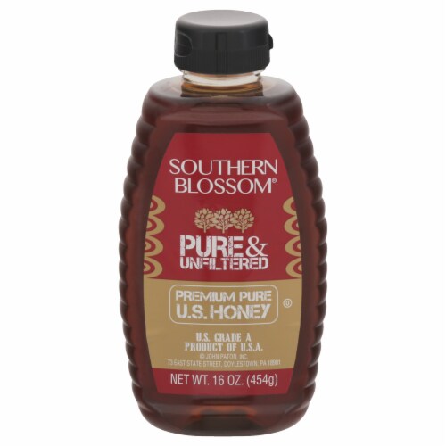 Southern Blossom® Pure & Unfiltered Premium U.S. Honey Perspective: front