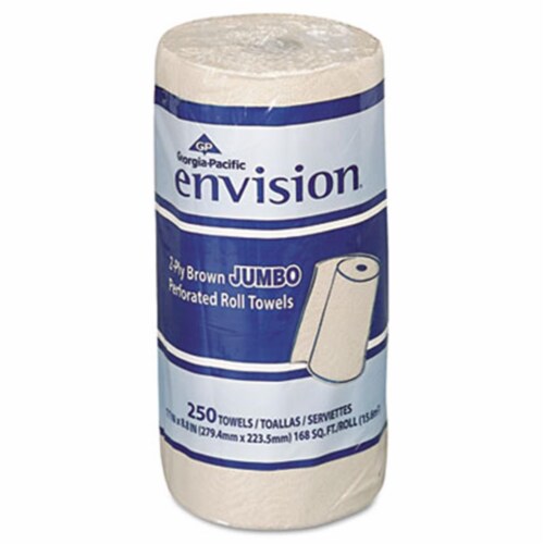 Georgia Pacific 28290 Envision Perforated Paper Towel - Brown Perspective: front