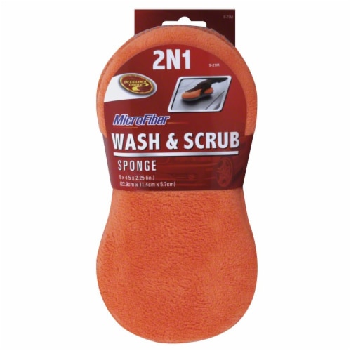 The Detailer's Choice® 2 in 1 MicroFiber Wash & Scrub Sponge - Pink Perspective: front