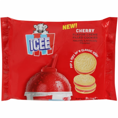 ICEE® Cherry Creme Filled Sandwich Cookies Perspective: front