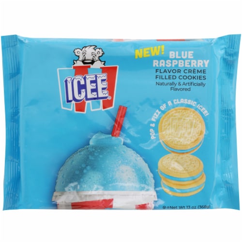 ICEE® Blue Raspberry Creme Filled Sandwich Cookies Perspective: front