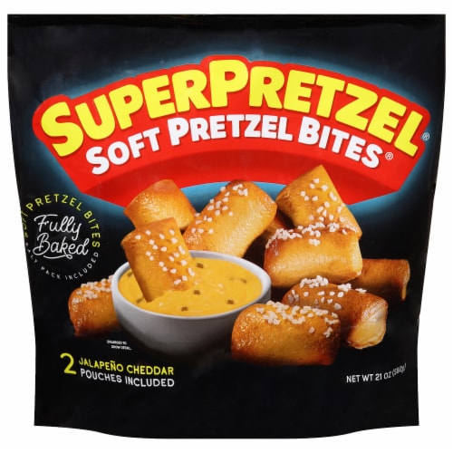 Super Pretzel® Pretzel Bites with Jalapeno Cheese Dip Perspective: front