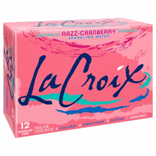 LaCroix Sparkling Water, Razz-Cranberry, 12 Fl Oz, Pack of 12 Perspective: front