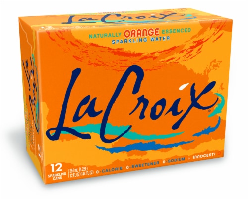 LaCroix® Orange Flavored Sparkling Water Cans Perspective: front
