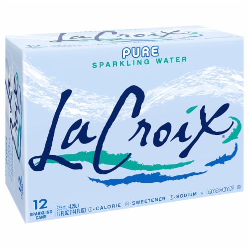 LaCroix Sparkling Water, Pure, 12 Fl Oz, Pack of 12 Perspective: front