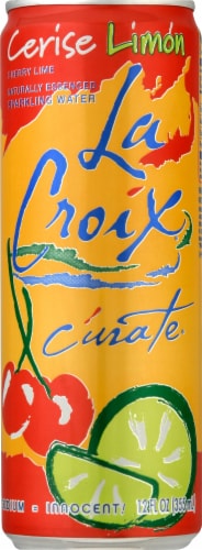 LaCroix® Cerise Limon Flavored Sparkling Water Cans Perspective: front
