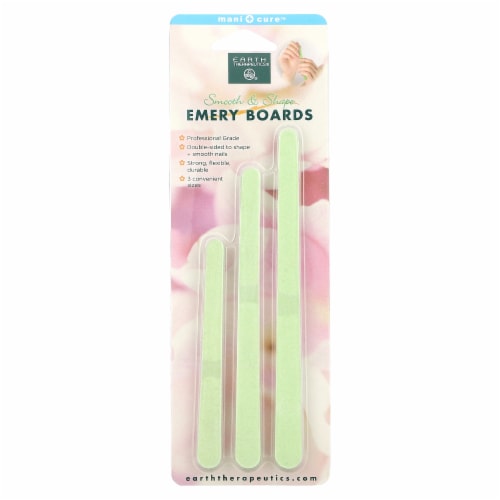 Earth Therapeutics Smooth and Shape Emery Boards - 15 Files Perspective: front