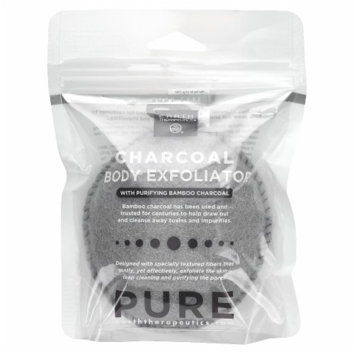 Earth Therapeutics® Charcoal Body Exfoliator Sponge Perspective: front