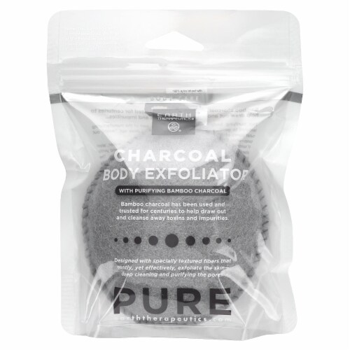 Earth Therapeutics® Charcoal Body Exfoliator Sponge Perspective: front