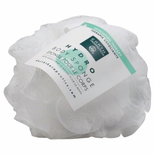 Earth Therapeutics White Hydro Body Sponge Perspective: front