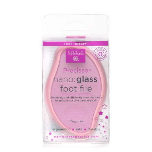 Earth Therapeutics Precisso™ Nano Glass Foot File - Pink Perspective: front