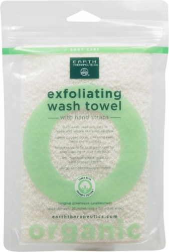 Earth Therapeutics Organic Exfoliating Cotton Wash Towel Perspective: front