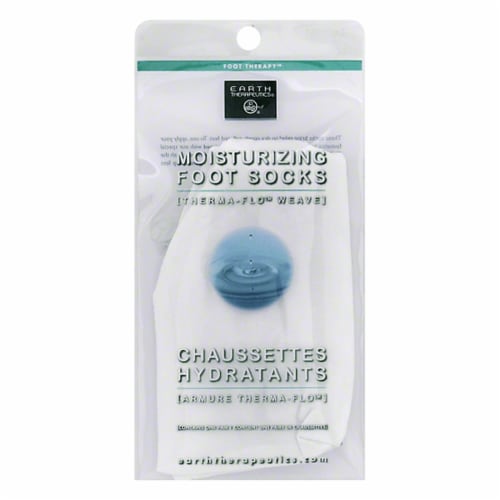 Earth Therapeutics Moisturizing Foot Socks White - 1 Pair Perspective: front