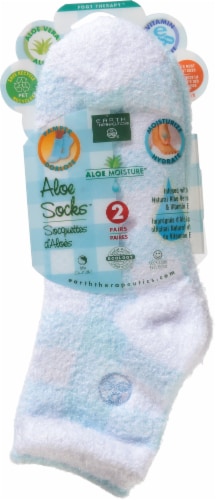 Earth Therapeutics Blue Aloe Spa Socks Perspective: front
